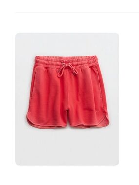 aerie High Waist Shorts in Resort Red